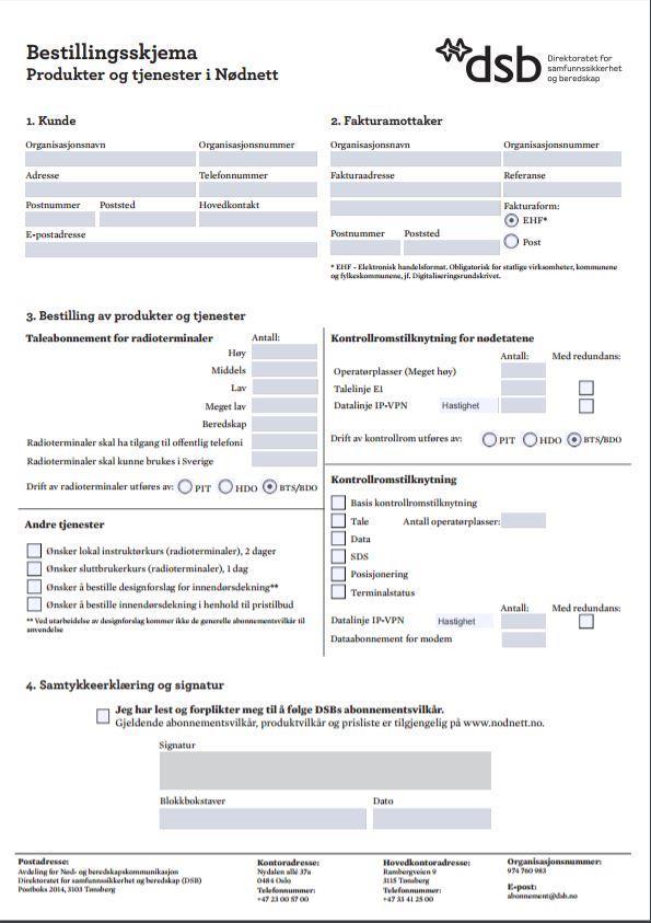 Abonnements- og produktvilkår Produktvilkår Taleabonnement for radioterminaler Drift av radioterminaler