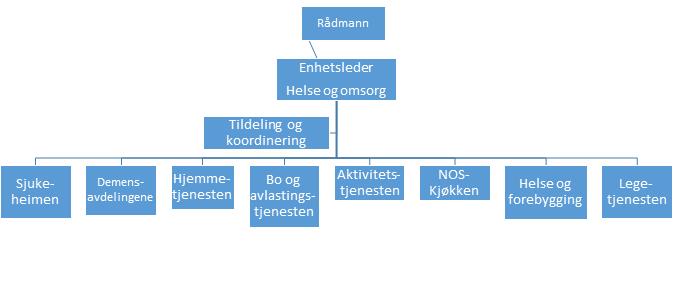 ORGANISASJONSKART Helse og omsorg Enhetsleder helse og omsorg har oppgave med å følge opp budsjett og regnskap. Utgifter til barnevernet ligger innenfor helse og omsorgsenhetens budsjett.