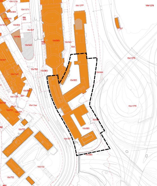 Figur 2 Varselkart ved oppstart. Planavgrensningen er senere vedtatt endret av byrådet. Byrådet behandlet planprogrammet i sak 1263/14.