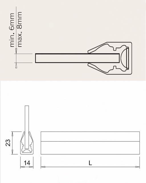 Farge: Aluminium 3034221 Profillist for Toucan 2000mm Brukes