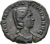 Antikke mynter 763 763 OTACILIA SEVERA, g.m. Philip I, Æ sestertius, Roma 245-247 e.kr. R: Concordia sittende mot venstre S.