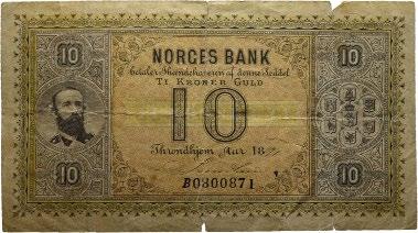 UTGAVE 22 23 22 10 kroner 1891. B0800871. Sundland. RR.