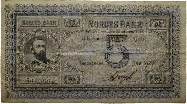 Sedler / banknotes 29 29 5 kroner 1878. 5413664.