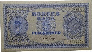 L1783816 0 800 71 71 5 kroner 1945.