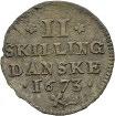 Norske mynter før 1874 439 440 441 439 2 skilling 1671. S.50 NM.128 H.