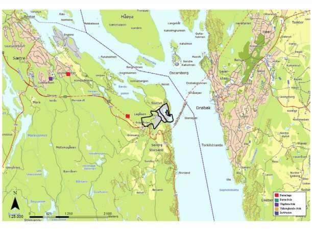 3.11 Samfunnstema: Sosial infrastruktur Beskrivelse: Det er ikke skoler eller institusjoner i området. Nærmeste skoler er i Sætre, 3-4 km fra Storsand.