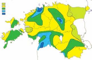 augustil õhutemperatuur 33 35 kraadini, lääneosas 31 33 kraadini, Lääne- Eesti rannikul ja saartel 24 33 kraadini.