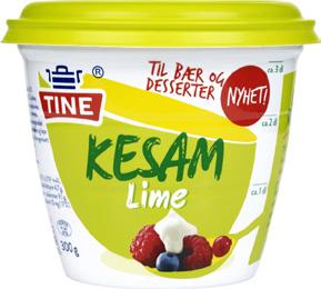 Kesam Lime 129 kcal 7,4 g fett Nydelig som tilbehør til bær eller frisk frukt,  23 kcal per ss à 20 g 1