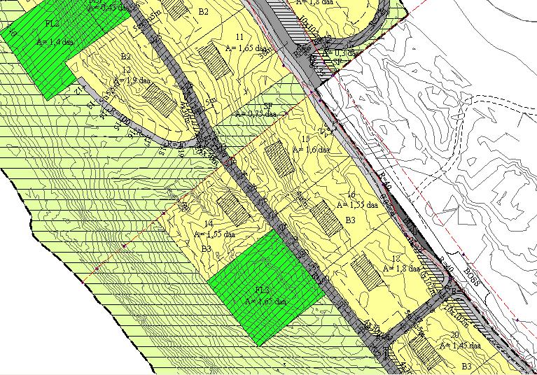 VURDERING Utsnitt frå reguleringsplan vedteken 03.02.