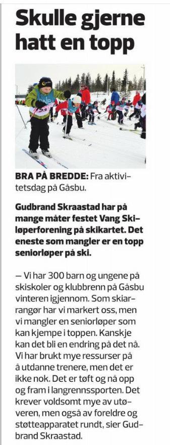 Sportslige resultater Vang Skiløperforening har fostret mange norgesmestere og vunnet fle