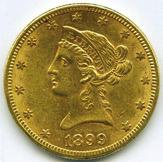 Obj.nr. Obj.nr. F 931 $ 10 1899 S, gull, kv. 1+. 3 932 $ 10 dollar 3, kv. 0. 1/4 unse gull. 0 933 $ 10 dollar 4, kv. 0. 1/4 unse gull. 0 934 $ 10 dollar 5, kv. 0. 1/4 unse gull. 0 x 935 Samling sølvdollar.