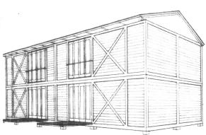 Minihus til bruk alene og for sammensetning/oppbygging av større