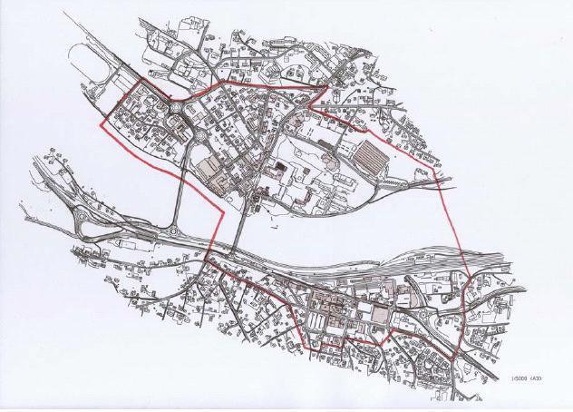 2 AVGRENSNING AV PLANOMRÅDET Planområdet omfatter kjerneområdet på begge sider av Glomma. Avgrensingen setter rammer for hvor man i et langsiktig perspektiv bør legge til rette for sentrumsformål.