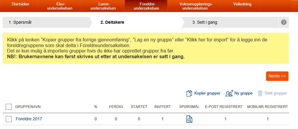 «Fullfør import» gir dette skjermbildet: