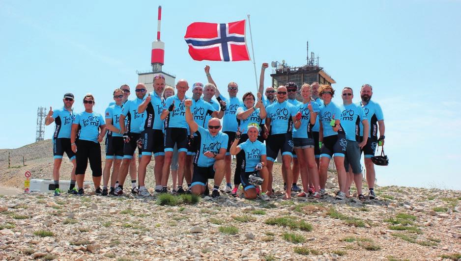 MS-forbundet gjentok i år suksessen «Trå til for MS» fra 2016, hvor sykkelinteresserte deltakere, med og uten MS, gjennomførte treningsopplegg i Norge, og syklet til toppen av Mont Ventoux i