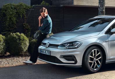 Utvendig utstyr Den nye Volkswagen Golf har markante former og et selvsikkert utseende.