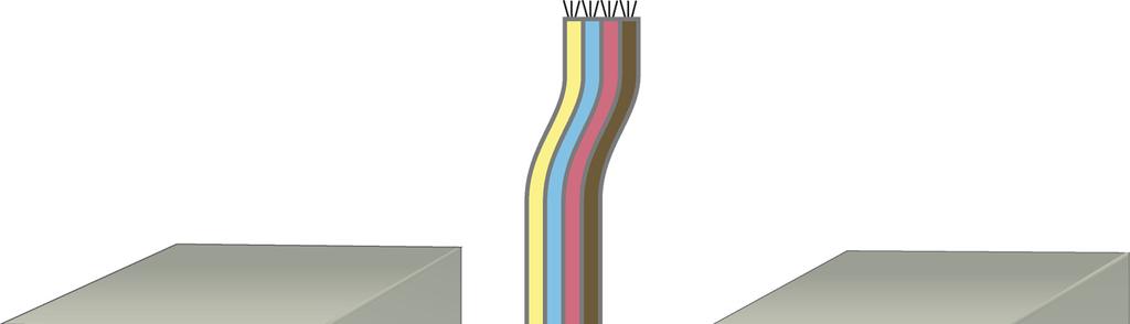 Kabler i bunt Ø63mm Støpeplate av steinull dybde 50mm densitet 150kg/m 3, alternativt uten støpeplate med EX Gipsmørtel dybde 100mm