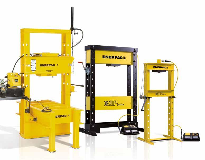Enerpac hydrauliske presser Enerpac hydrauliske presser finnes i en rekke forskjellige utførelser