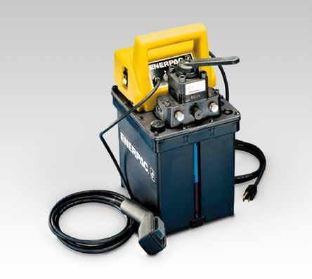 Elektriske pumper med neddykket motor Avbildet: PEJ-1401E Passer best til mellomstore sylindere og verktøy UTVALGSTABELL Se neste side for mer teknisk informasjon.