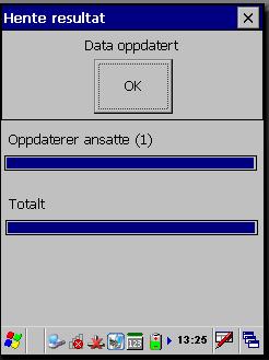 1. «Hent data» henter ned vareinfo til terminalen. Gjøres når du har WiFi tilgang eller USB er koblet til. Etter dette benytter du terminalen offline.