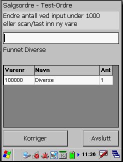 Taster du inn et antall større en grenseverdien tror håndterminalen at du skanner en ny vare.
