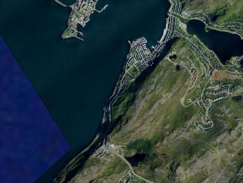 9 Ortofoto viser Storsvingen med bebyggelsen i Rypefjord nederst i