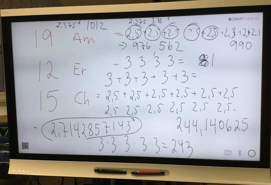 Hypotese 1: 19=5+5+5+4 12=3+3+3+3 15=3+3+3+3+3 Hypotese 2: 19 = 3+3+3+3+3+2+2 12 og 15: Bruk 3-ere og 2- ere Hypotese 3: