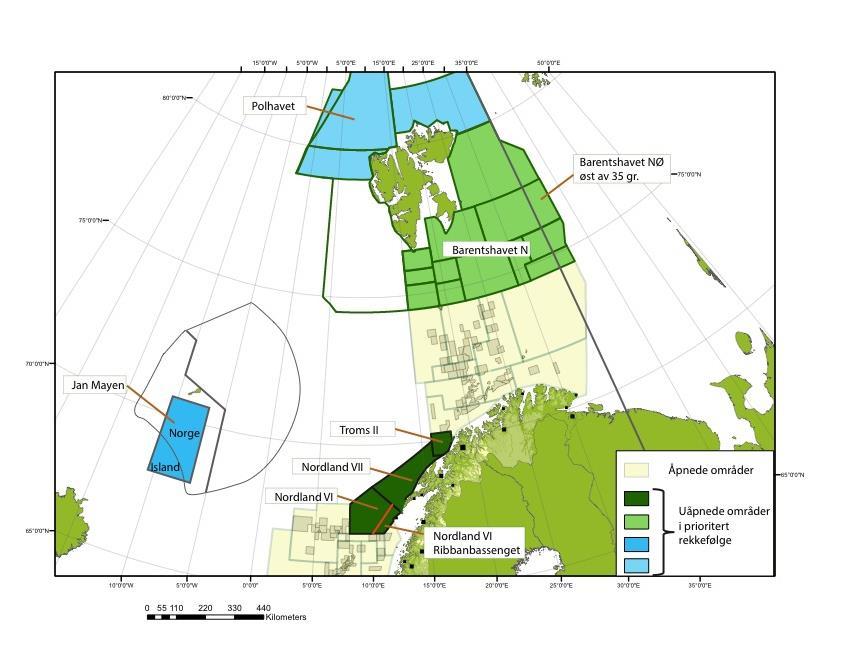 Grunnlaget for verdiskaping - tilgang på nytt leteareal Konsekvensutredning etter petroleumsloven 3 for Nordland VI, VII og Troms II Konklusjonen knyttet til åpning av disse områdene kan tas når alle