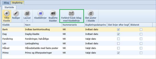 Transfer Alle eller kun godkjente. Hvis Godkjent-feltet ikke vises i Fysiske bilag innboksen kan det innsettes via design av skjermbildet.