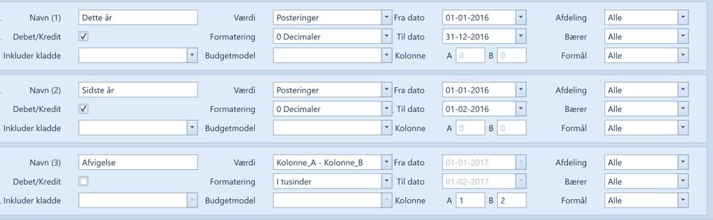 Nå kan balansen velges i feltet Balanse rapport Forside. Her kan indtastes en forside. F.eks Ikke revidert, som kommer med på en utskrift av balansen Generer.