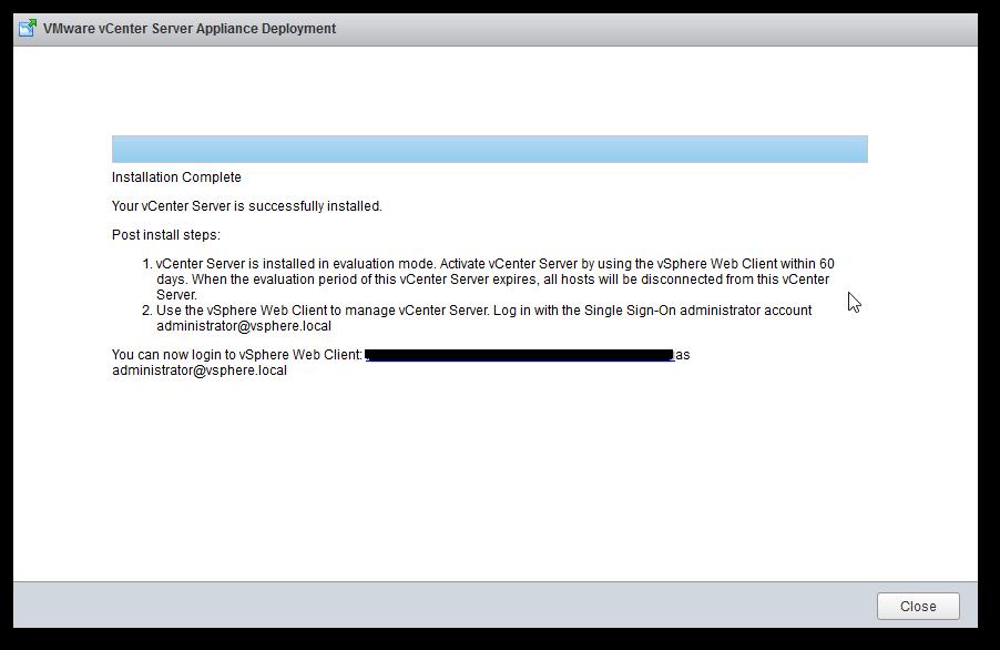 9. Velg å benytte embedded database. 10. Sett nettverkskonfigurasjonen i henhold til mottatt informasjon i velkomsteposten og velg synchronize appliance time with ESXi host og Enable SSH. 11.