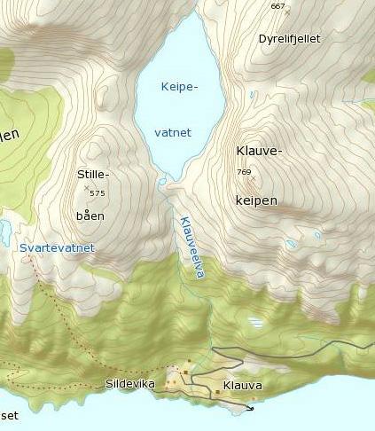 Omtale av tiltaket. Tiltaksområdet ligg nordaust for Florø i området ved utløpet til Nordalsfjorden. Vassdraget ligg sørvendt mot fjorden, med store deler av nedbørfeltet oppe i snaufjellet.