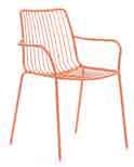 1329,- Veil 1899,- Stabelbar stol med armlener i stål. Tillegg for pute i setet.