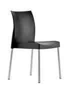 Veil 1089,- Komfortabel og elegant stol m/ armlener i polypropylene med praktisk