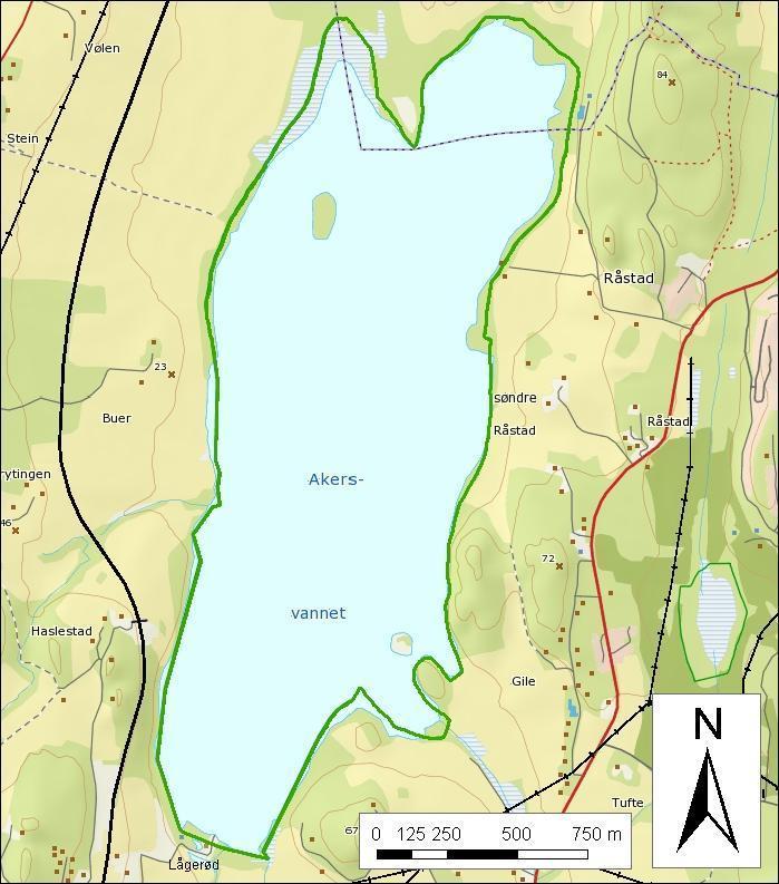 2.1 Områdebeskrivelse Akersvannet naturreservat omfatter Akersvannet med randsone. Området ligger på grensa mellom Stokke og Tønsberg kommuner i Vestfold fylke.