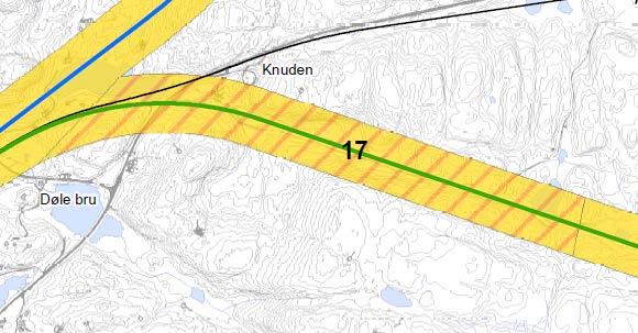 4.17 Influensområder liten til middels verdi Grønn korridor fra Trysfjorden og vestover sammenfaller noe med den gamle ferdselsvegen mellom øst og vest. Vegen blir noe brukt som turveg.