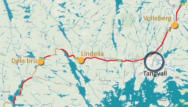 1 Formål Statens vegvesen er i gang med å planlegge for ny firefelts motorveg på strekningen Volleberg Døle bru Livold.