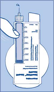 1A Klargjøring for å fjerne luft før hver injeksjon Små mengder luft kan samle seg i nålen og sylinderampullen ved vanlig bruk.