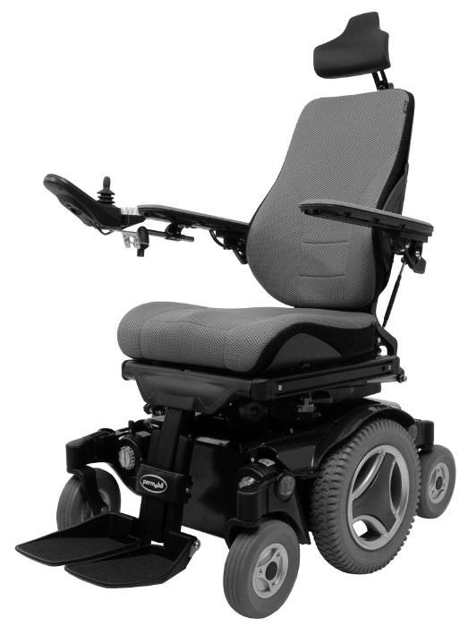 Konstruksjon og funksjon Konstruksjon og funksjon Generelt Permobil M400 er en elektrisk rullestol beregnet på kjøring uten- og innendørs for personer med funksjonshemminger.