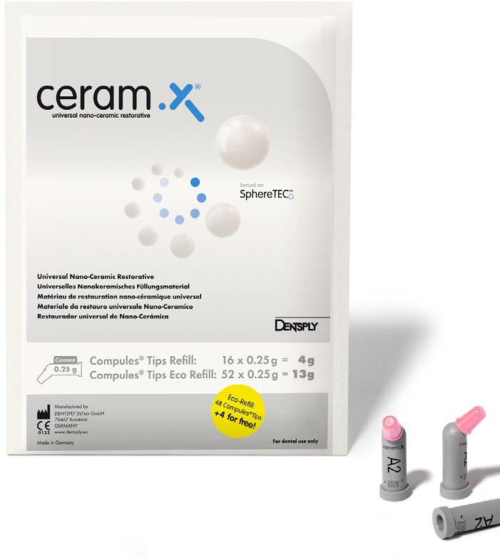 Dentsply Kjøp 35 refiller med Ceram X i valgfrie farger (16 kapsler à 0,25g) og få en gratis SmartLite Focus herdelampe.