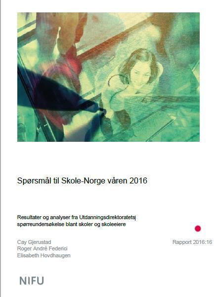 Utdanningsdirektoratets kartlegging av Skole-Norge våren 2016 Til skoleeier og skoler Svarprosent 64% (inviterte skoler 1048, antall svar 672) 530 grunnskoler, 88