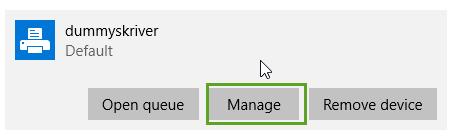 Oppgave d: Installere og dele en lokal skriver I denne oppgaven skal lære å installere en lokal skriver på tjenermaskinen, dele denne og koble til den delte skriveren fra klientmaskinen.