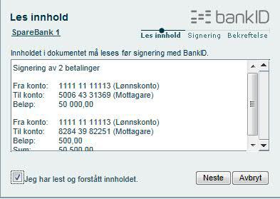 Du får nå en «hake» i feltet (2) og knappen Neste blir aktiv. Klikk på Neste (3).