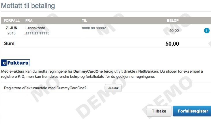 avtale med denne bedriften. En liste med forslag finner du under Betaling og Avtaler i nettbanken.