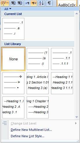 استفاده از فهرست های چند مرحله ای در این حالت می توانیم تا چندین سطح درون یک فهرست فهرست های جدید ایجاد کنیم.