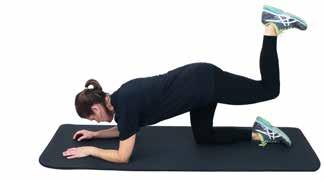 Bevegelse: Bøy venstre kne og hold den i hoftehøyde.