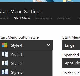 I menyen som dukker opp velger du Start Menu Settings 9.