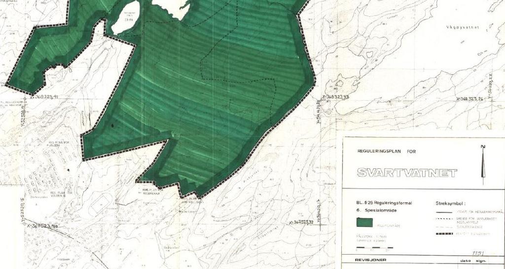 for Svartvatnet, planid 1151, se utsnitt nedenfor.