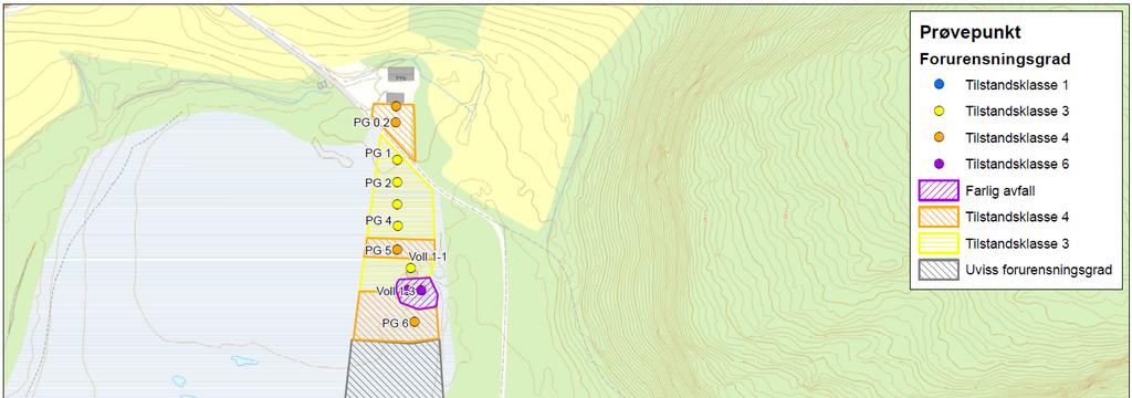 TA-2553/2009 Figur 4 Situasjonsplan som viser skissert utstrekning av kartlagt og antatt forurensede