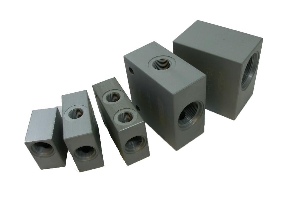Ventiler Blokker - Patronventiler Våre blokker for patronventiler kan leveres: - I aluminium (standard) - I stål - I rustfri material AISI